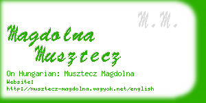 magdolna musztecz business card